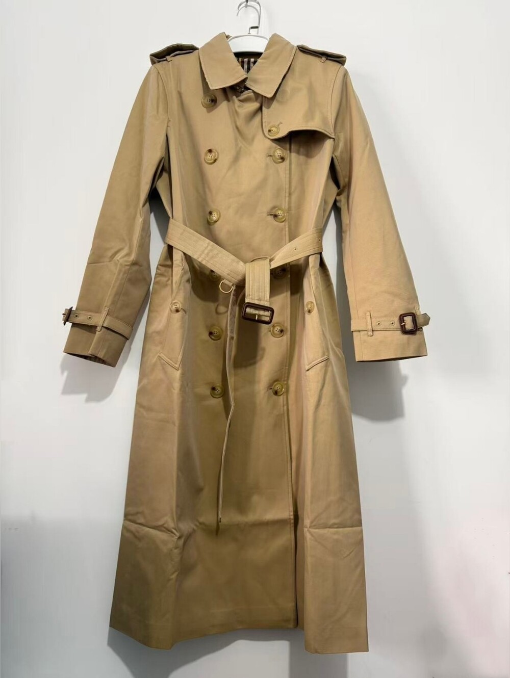 Burberry Beige Classic Double-Breasted Trench Coat with Belt